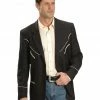 Scully Men's Retro Embroidered Sport Coat Black -Scully Shop 072A34 89 P1