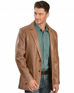 Scully Lamb Leather Blazer - Regular For Men's Antique Brown