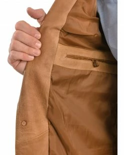 Scully Lamb Leather Blazer - Big For Men's Chestnut -Scully Shop 082623 203 D2