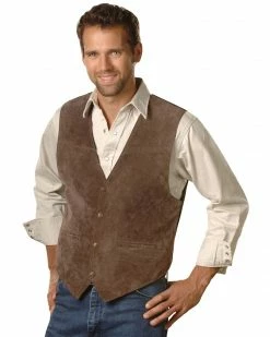 Scully Men's Boar Suede Snap Front Vest Espresso 8 Scully Men's Boar Suede Snap Front Vest Espresso -Scully Shop 082629 Y6 P1 1