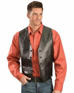 Scully Lamb Leather Vest - Big For Men's Black
