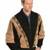 Scully Men's Two-Toned Boar Suede Rodeo Jacket Black