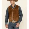 Scully Boar Suede Leather Vest For Men's Chocolate -Scully Shop 082863 41 P1