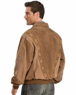 Scully Boar Suede Leather Arena Jacket For Men's Cafe -Scully Shop 082873 LR P2