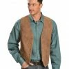 Scully Lamb Leather Western Vest For Men's Maple -Scully Shop 082983 QH P1
