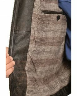 Scully Vintage Lamb Jacket For Men's Black -Scully Shop 082A40 41 D3