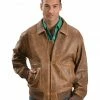 Scully Lambskin Leather Bomber Jacket For Men's Brown -Scully Shop 082A44 41 P1