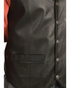 Scully Men's Lamb Leather Vest Black -Scully Shop 082B07 89 D2
