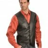Scully Men's Lamb Leather Vest Black -Scully Shop 082B07 89 P1