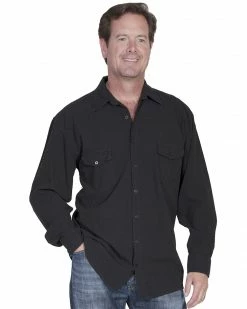 Scully Cantina Western Yoke Shirt For Men's Cayenne -Scully Shop 0924U4 89 P1
