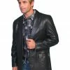 Scully Men's Lamb Leather Blazer - Big And Tall  Chocolate -Scully Shop 2000141493 001 P1