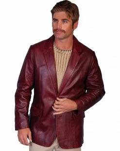 Scully Men's Lamb Leather Blazer - Big And Tall  Chocolate -Scully Shop 2000141493 645 P1