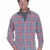 Scully Men's Yard Dye Corduroy Plaid Long Sleeve Western Shirt Multi -Scully Shop 2000215129 600 P1
