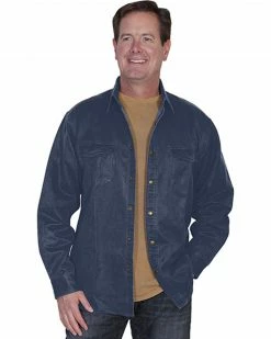 Scully Men's Moleskin Overshirt Brown