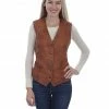 Leatherwear By Scully Women's Cognac Western Vest -Scully Shop 2000280468 235 P1