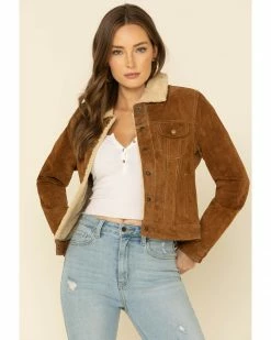 Scully Women's Faux Shearling Jean Jacket Brown -Scully Shop 2000280474 200 P1