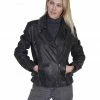 Scully Women's Black Motorcycle Leather Jacket -Scully Shop 2000280512 001 P1