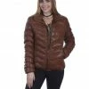 Leatherwear By Scully Women's Ribbed Jacket Red 2 Leatherwear By Scully Women's Ribbed Jacket Red -Scully Shop 2000280523 235 P1