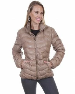 Leatherwear By Scully Women's Ribbed Jacket Red -Scully Shop 2000280523 250 P1