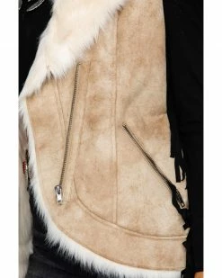 Honey Creek By Scully Women's Beige Faux Fur Vest Beige/khaki -Scully Shop 2000280568 250 P4