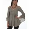 Scully Women's Cold Shoulder Long Sleeve Tunic Top  Olive -Scully Shop 2000281267 341 P1