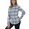 Honey Creek By Scully Women's Blue Corduroy Plaid Long Sleeve Top -Scully Shop 2000281321 400 P1