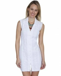 Cantina By Scully Women's White Button Down Dress -Scully Shop 2000281417 100 P1 1