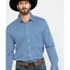 Scully Signature Soft Series Men's Geo Print Long Sleeve Western Shirt  Blue -Scully Shop 2000286234 400 P1
