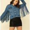 Honey Creek By Scully Women's Denim Fringe Twist Jacket Blue 2 Honey Creek By Scully Women's Denim Fringe Twist Jacket Blue -Scully Shop 2000324434 400 P1