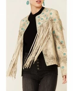Scully Women's Vintage Cream Fringe Jacket  White -Scully Shop 2000324441 100 P3