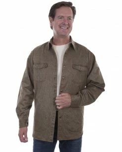 Scully Men's Mole Skin Shirt Jacket Black -Scully Shop 2000329682 001 P1 1