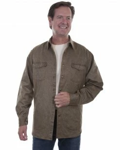 Scully Men's Mole Skin Shirt Jacket Black