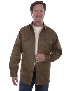 Scully Men's Mole Skin Shirt Jacket Black -Scully Shop 2000329682 203 P1