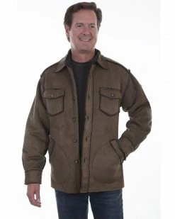 Scully Men's Faux Sherpa Lined Jacket Brown -Scully Shop 2000329684 200 P1