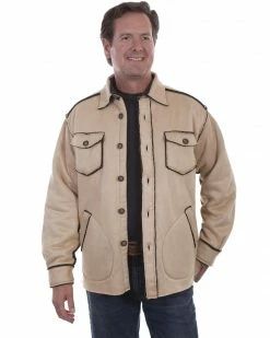 Scully Men's Faux Sherpa Lined Jacket Brown -Scully Shop 2000329684 280 P1 1