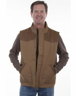 Scully Men's Canvas Vest Tan