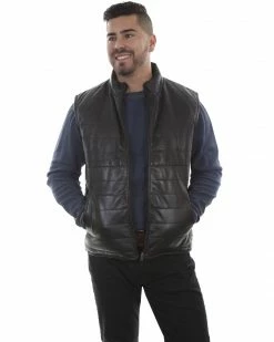 Scully Men's Black Lamb Vest -Scully Shop 2000329696 001 P1 1