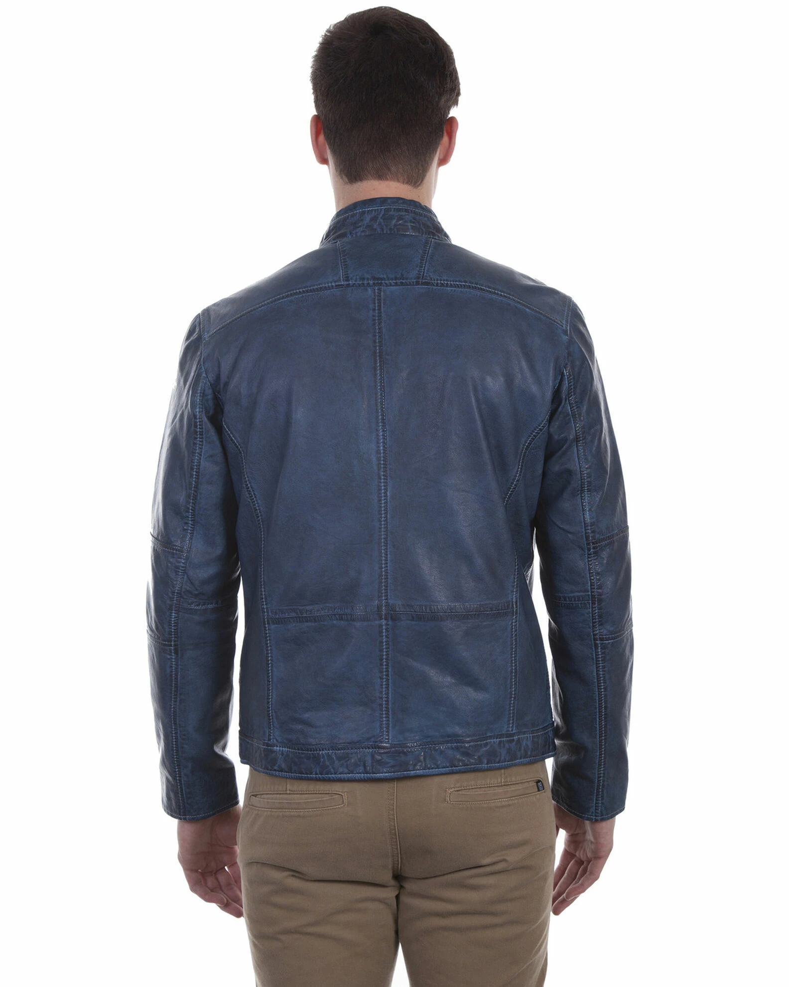 Scully Men's Denim Leather Jacket Indigo 4 Scully Men's Denim Leather Jacket Indigo - Image 2