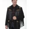 Scully Men's Boar Suede Fringe Jacket Brown -Scully Shop 2000329747 001 P1