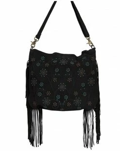 Scully Women's Black Side Fringe Handbag -Scully Shop 2000348978 001 P1 1