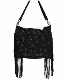 Scully Women's Black Side Fringe Handbag
