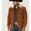 Scully Men's Brown Sherpa Collar Bomber Jacket 1 Scully Men's Brown Sherpa Collar Bomber Jacket -Scully Shop 2000350392 200 P1
