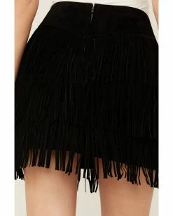 Scully Women's Fringe Tiered Suede Mini Skirt -Scully Shop 2000363826 001 P4