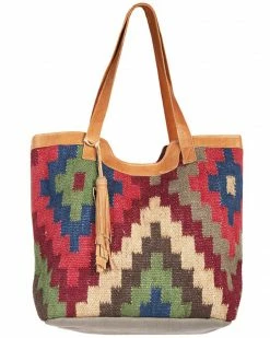 Scully Women's Southwestern Wool Tote Bag Orange -Scully Shop 2000376615 800 P1 1