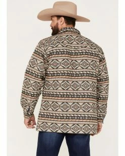 Scully Men's Southwestern Stripe Print Jacquard Shacket Tan -Scully Shop 2000377880 280 P4