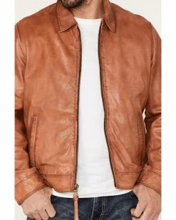 Scully Men's Leather Bomber Jacket Cognac -Scully Shop 2000377884 235 P3