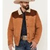 Scully Men's Suede Color Block Jacket Tan -Scully Shop 2000377892 280 P1