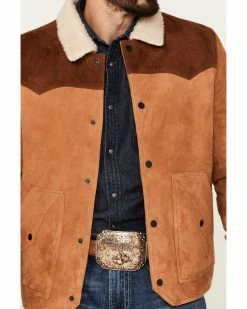 Scully Men's Suede Color Block Jacket Tan -Scully Shop 2000377892 280 P3
