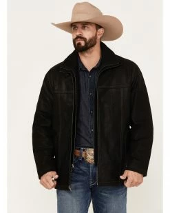 Scully Men's Suede Double Collar Jacket Black -Scully Shop 2000377894 001 P1 1