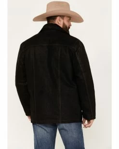 Scully Men's Suede Double Collar Jacket Black -Scully Shop 2000377894 001 P4